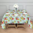 thumbnail image 3 of Pioneer Flower Floral Print Pattern Square Tablecloth, Waterproof Wipeable Spillproof Washable Table Cover for Home Kitchen Party and Daily Decor 52"x52", 3 of 6