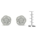 thumbnail image 5 of 10K White Gold 1ct TDW Rose-Cut Diamond Floral Cluster Earrings (I-J, I2-I3), 5 of 7