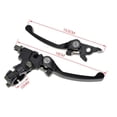 thumbnail image 5 of Hiaors Palanca De Freno De Embrague Cromada Negra Para Manillar De 0.866 In 7/8 Pulgadas 110 Cc 125 Cc 140 Cc Ttr 125 Cc Ssr Xmotos Apollo 125 Pit Dirt Bike Motocicleta, 5 of 5