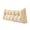 Beige, variant on Large Triangular Wedge Pillow for Bed Headboard, Soft Backrest Cushion for Reading, Supportive Bolster Lumbar Pillow, Peach Color, 59 Inches