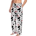 thumbnail image 3 of Mens Pajama Pants - Soft Sleep & Lounge Pants for Men, white cow glasses moo funny Cuteness Casual PJ Bottoms Pants with Pockets, 3 of 5