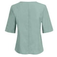 thumbnail image 5 of Fanxing Tunic Tops for Women Plus Size 3/4 Sleeve Blouses Breathable Linen Shirt for Summer Bohemian Vacation Shirts S-5XL, 5 of 5