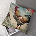 thumbnail image 7 of nygtbtfer Rustic Pillow Daisy Retro Rooster Vintage Garden Farm Throw Pillow Cushion Farm Crowing Chicken Pillow Covers Linen Pillow Sham for Sofa Living Room  Birthday Gift to Farmer White, 7 of 7