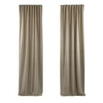 thumbnail image 5 of 3S Brother's Solid Luxury Matte Velvet Soft Curtains Set of 2 Panels Hanging Back Tap & Rod Pocket Home Décor Bedroom Kitchen Office Windows Room Darkering ( Ecru-52"x108"), 5 of 6