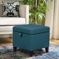 Homebeez Fabric Square Cube Storage Ottoman Foot Rest Stool Coffee