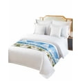 thumbnail image 2 of Xipuska Blue Sea Wave Bed Runners for Queen Size Bed, Decorative Bed Throws for Foot of Bed, Coastal Beach Nautical Oil Painting Bed Runner Sofa Throw Bedding Scarf Protector Slipcover for Bedroom, 2 of 6