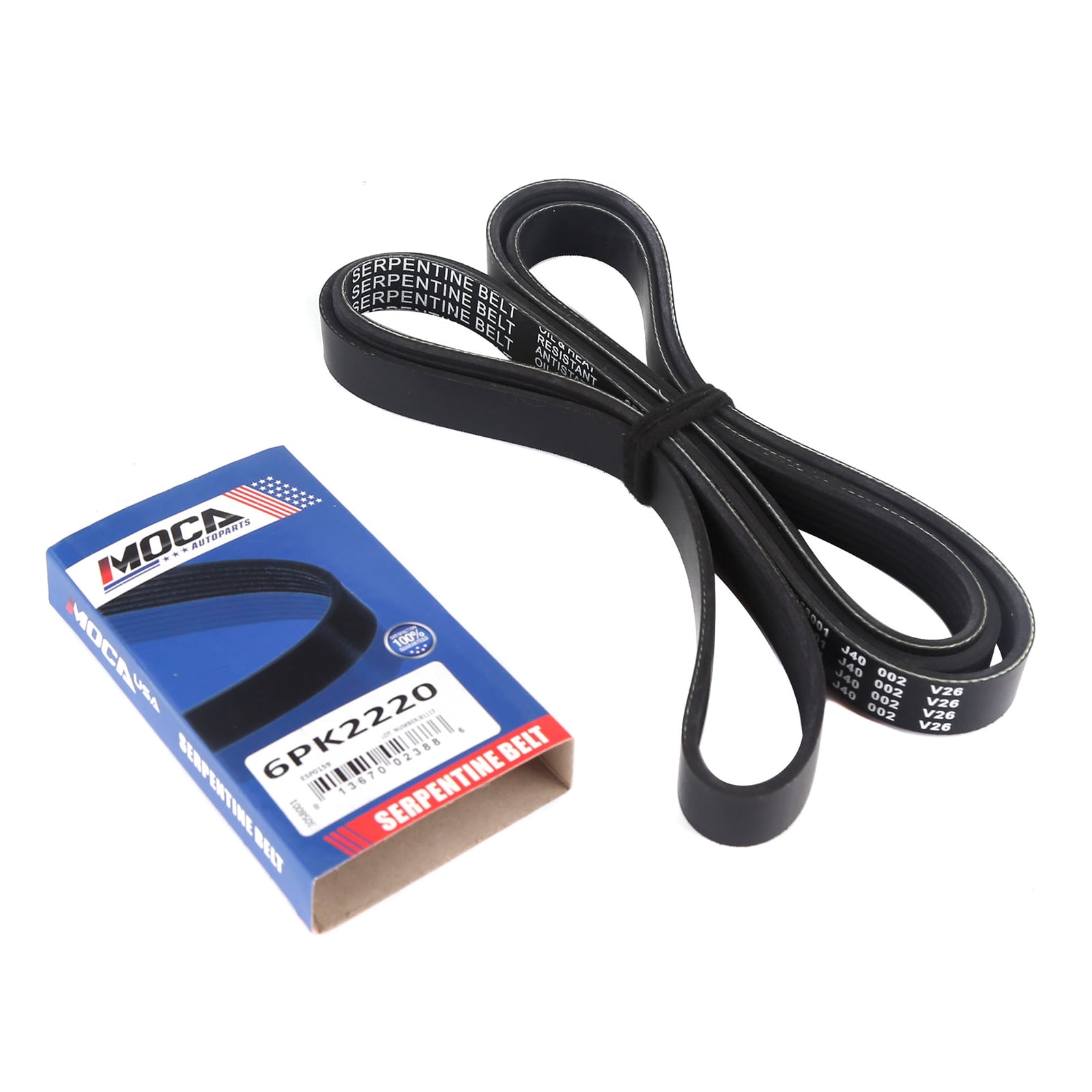 MOCA AUTOPARTS Serpentine Drive Belt Component Kit Fit for 1999-2003 Jeep Grand Cherokee 4.7L & 2002-2003 Jeep Liberty 3.7L