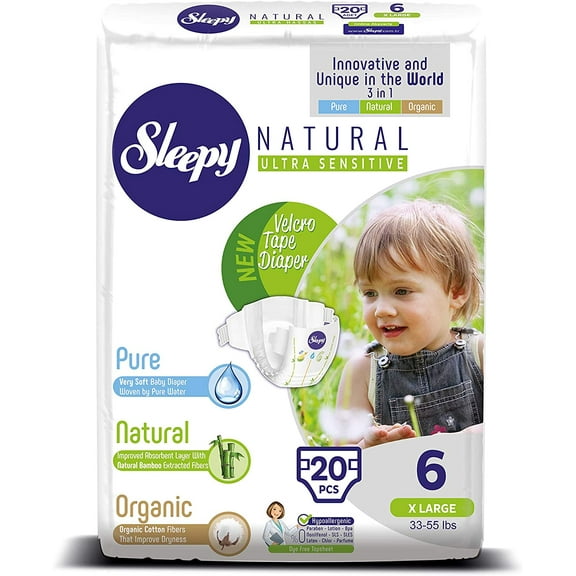 Sleepy Natural - Baby Diaper - 6|XLarge