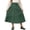 Green, variant on Girls Dress Sweet Tiered Ruffle Maxi Skirt, Solid Color A-Line Flowy Long Dress with Elastic Waist and Pockets Casual Daily Wear for School Travel Party Kids for 4-15 Years