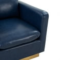 thumbnail image 4 of HomeStock Southwestern Sanctuary Leather Accent Armchair With Gold Frame-Color:Navy blue, 4 of 5