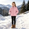 thumbnail image 2 of Kogui Kids Puffer Jacket Stand Collar Zip-Up Warm Winter Coat Lightweight Outerwear for Boys Girls Size 9-10 (Pink,9-10 Years), 2 of 9