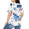 thumbnail image 5 of Fiudx Ofertas Flash Artículos En Oferta Tops Estampados Informales de Manga Corta con Cuello Redondo y Estampado Del Día de La Independencia para Mujer, 5 of 5