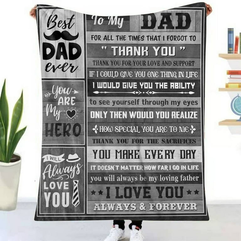 Dad Blanket Gifts for Dad from Daughter Blanket for Dad Gifts to My Best Dad Ever Blanket Dear Dad Birthday Gift I Love You Dad Blanket as Presents