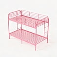 thumbnail image 7 of Kacho Metal Bunk Bed, Twin Over Twin Bunk Bed with Safety Full-Length Guardrail and 2 Ladders, Space Saving Bunk Bed for Adults Teens, Twin Bunk Bed for Bedroom, Dorm, Easy Assembly, Noise Free, Pink, 7 of 7