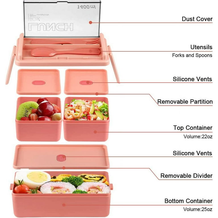 NatraProw Bento Box Adult Lunch Box with Bag, Lunch Containers for Adults,  Leakproof Lunch Box for A…See more NatraProw Bento Box Adult Lunch Box with