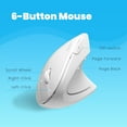 thumbnail image 5 of Perixx Perimice-713W Wireless USB Ergonomic Vertical Computer Mouse - White, 5 of 7