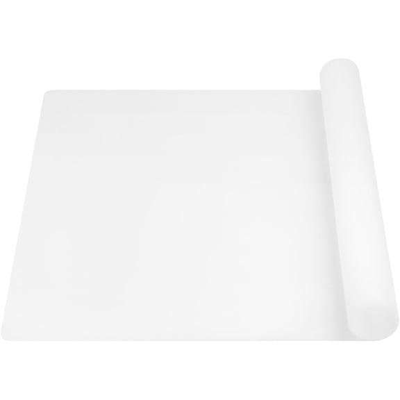 Silicone Mat for Kitchen Counter - 23.62" x 15.75" Large Heat Resistant Mats for Countertop, Anti-slip Quartz Countertop Protector for Air Fryers Coffee Pots(White Translucent)
