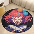 thumbnail image 6 of Psychedelic Clown Joker Round Carpet Circle Rug Outdoor Patio Area Rug Washable Large Area Rugs Hallway Room Decor Fitness Mats, 6 of 8