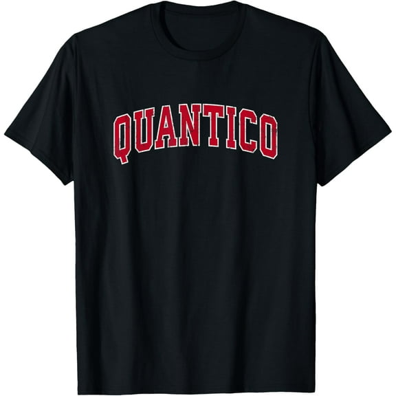 Quantico Virginia VA Vintage Sports Design Red Design T-Shirt