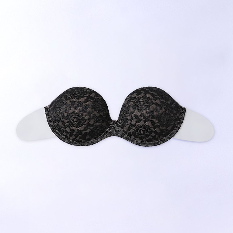 Silicone Strapless Push Up Bra Backless Self Adhesive Invisible Lace Stick  On UK