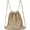 Khaki, variant on Khaki Woven Crochet Drawstring Backpack, Women Boho Travel Commuting Backpack, 1 Pc