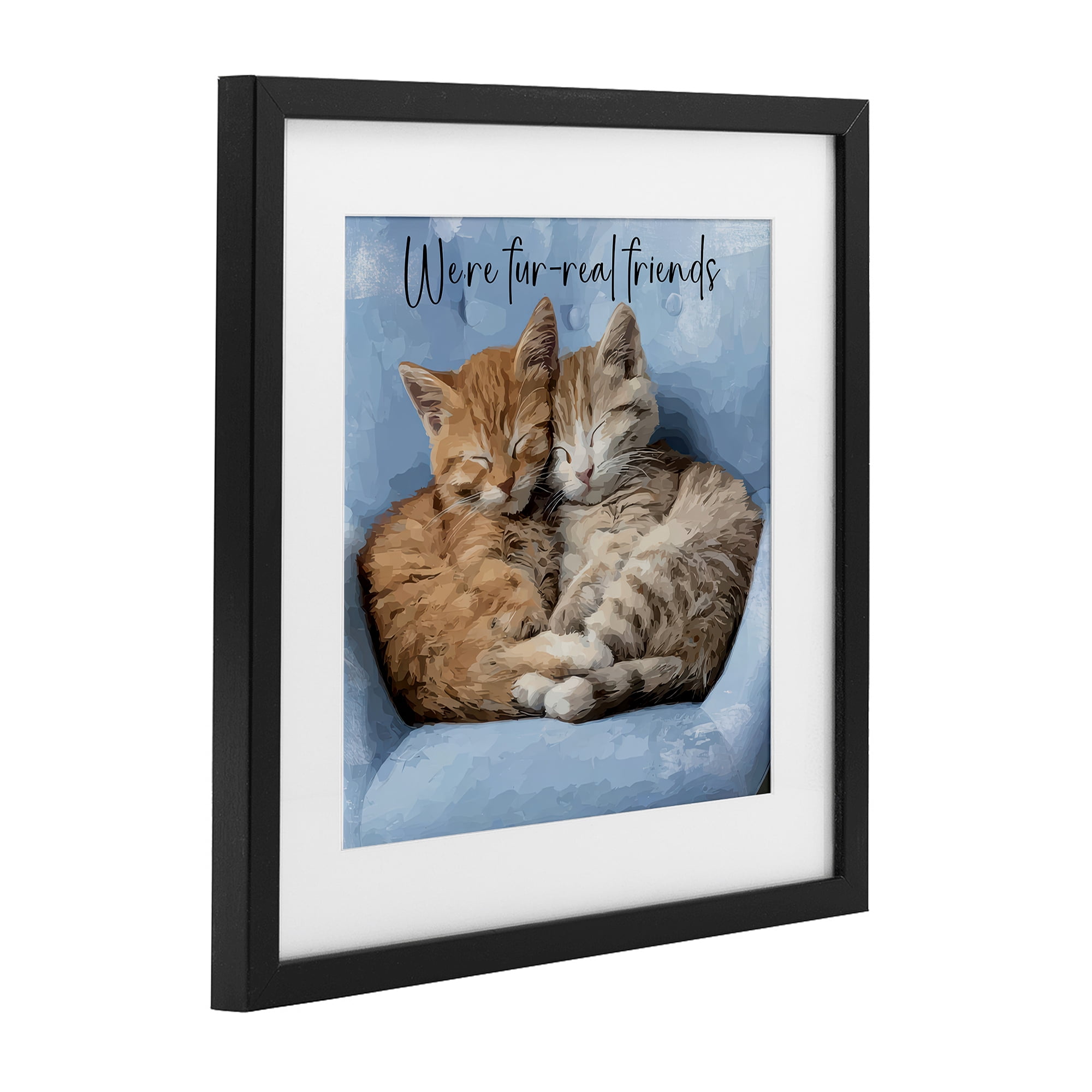 Stupell Industries We're Fur-Real Friends Black Framed Print Under Glass, design by Kim Curinga