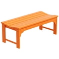 thumbnail image 1 of Costaelm Ellendale Poly Plastic Backless Adirondack Bench - Set of 1 - Orange, 1 of 6