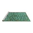 thumbnail image 2 of Ahgly Company Machine Washable Indoor Round Persian Turquoise Blue Traditional Area Rugs, 7' Round, 2 of 4