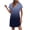 Sky Blue A, variant on Bovxnpu Summer Dresses for Women, Short Sleeve T Shirt Dress Casual Mini Dresses, Women V-Neck Pockets Button Dress Short Sleeve Dress