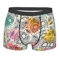 thumbnail image 4 of Goofa Skull and Flowers Printed Men's Boxer Briefs Underwear, Moisture-Wicking Underwear, Trunk,Soft and Breathable Cotton Underwear-Large, 4 of 9