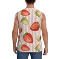 thumbnail image 4 of Easygdp Strawberries Men's Breathable Tank Tops Sleeveless Sporty T Shirts for Basketball, Mountaineering, Bodybuilding -X-Large, 4 of 8