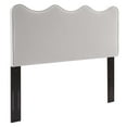 thumbnail image 2 of Modway Athena Modern Performance Velvet Twin Headboard in Light Gray, 2 of 9