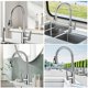 thumbnail image 2 of Mezcladora para Fregadero de Acero Inoxidable 304, Grifo de Cocina Acero Extraible, con 2 Modos de Chorros y Rotaci&oacute;n 360&deg;, Dise&ntilde;o de Agua Fr&iacute;a y Caliente (pla, 2 of 8