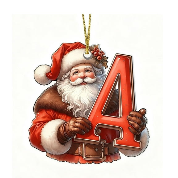 26 Letter Christmas Tree Hanging Pendant, Christmas Letters Ornaments A to Z Ornament Letters Decorative Hanging Xmas Alphabet Letters for Christmas Tree DIY Craft Xmas Ornaments