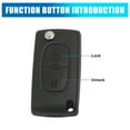 thumbnail image 3 of Unique Bargains New Replacement 2 Buttons Fob Flip Remote  Key Case for Citreon C2 C3, 3 of 3
