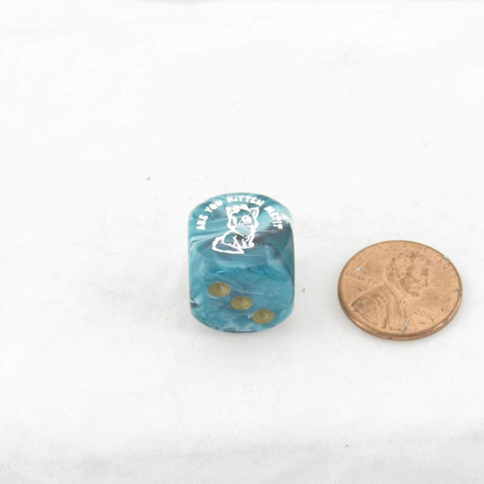 Are You Kitten Me Dice Assorted Colors with Pips 16mm (5/8in) D6 Pack of 15 Wondertrail