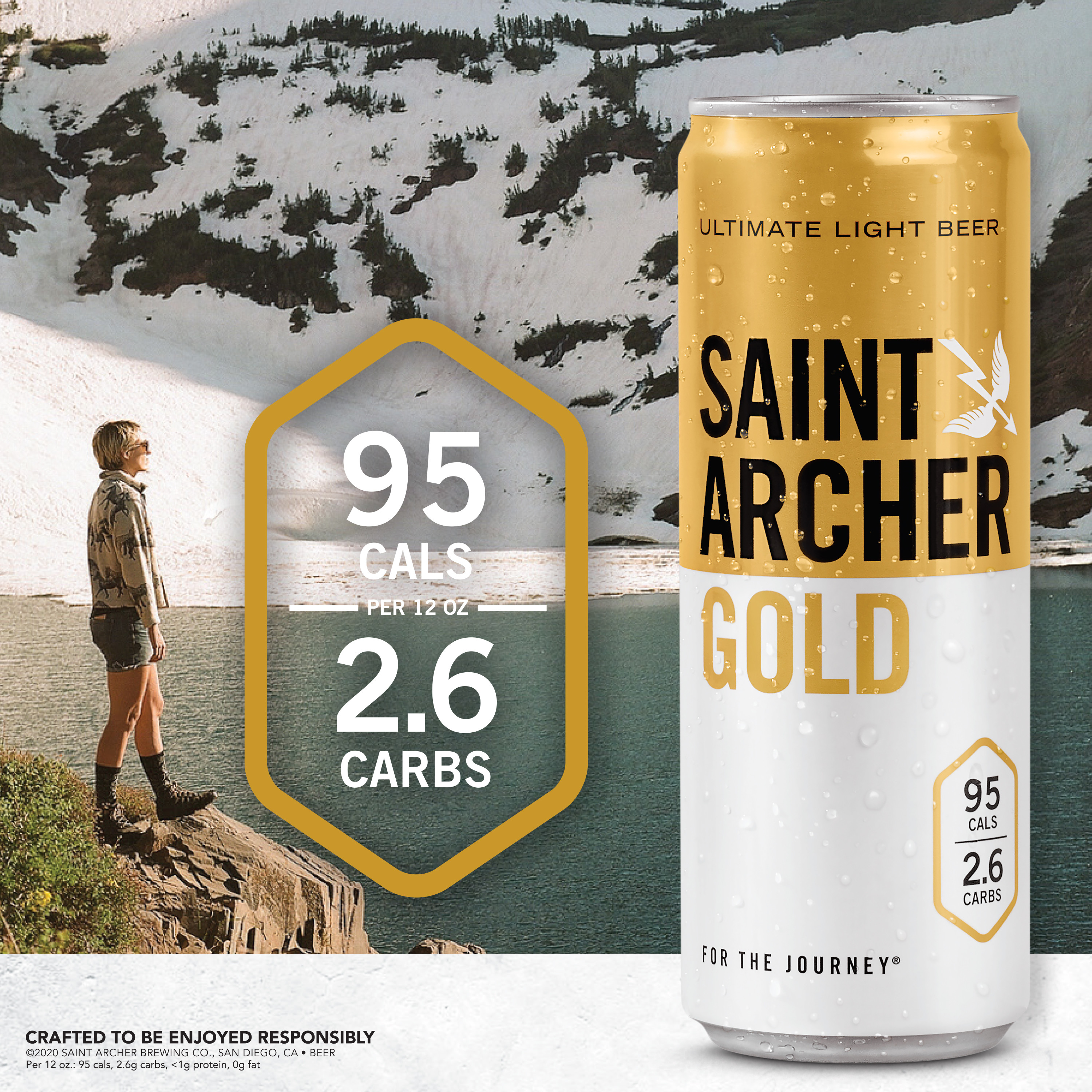 Saint Archer Gold Light Lager Beer Craft Beer Beer 6 Pack 12 Fl Oz Cans 4 2 Abv Walmart Com Walmart Com