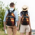 thumbnail image 6 of Lsque Sunset Western Cowgirl Pattern Canvas Daypack, Durable Backpack, High-quality Versatile Backpack,Vintage Compact Backpack-Small, 6 of 6