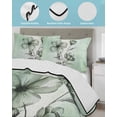 thumbnail image 4 of Quilts Twin Size, Green Floral Soft Comforter Bedding Set for Bed, Country Rustic Ombre Painting Art Watercolor Lightweight Quilted Bedspread with Pillow Cover(2 Pieces) for All Season, 68x86 Inch, 4 of 6