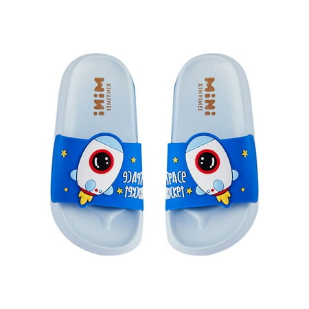 

Toddler Boys and Girls Slide Sandals Cute Cartoon Non-Slip Summer Beach Water Shoes Kids Shower Pool Slippers Indoor & Outdoor Pool Open Toe Bath Slippers