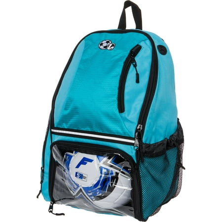 LISH Girl's Large School Sports Bag Soccer Backpack w/ Ball