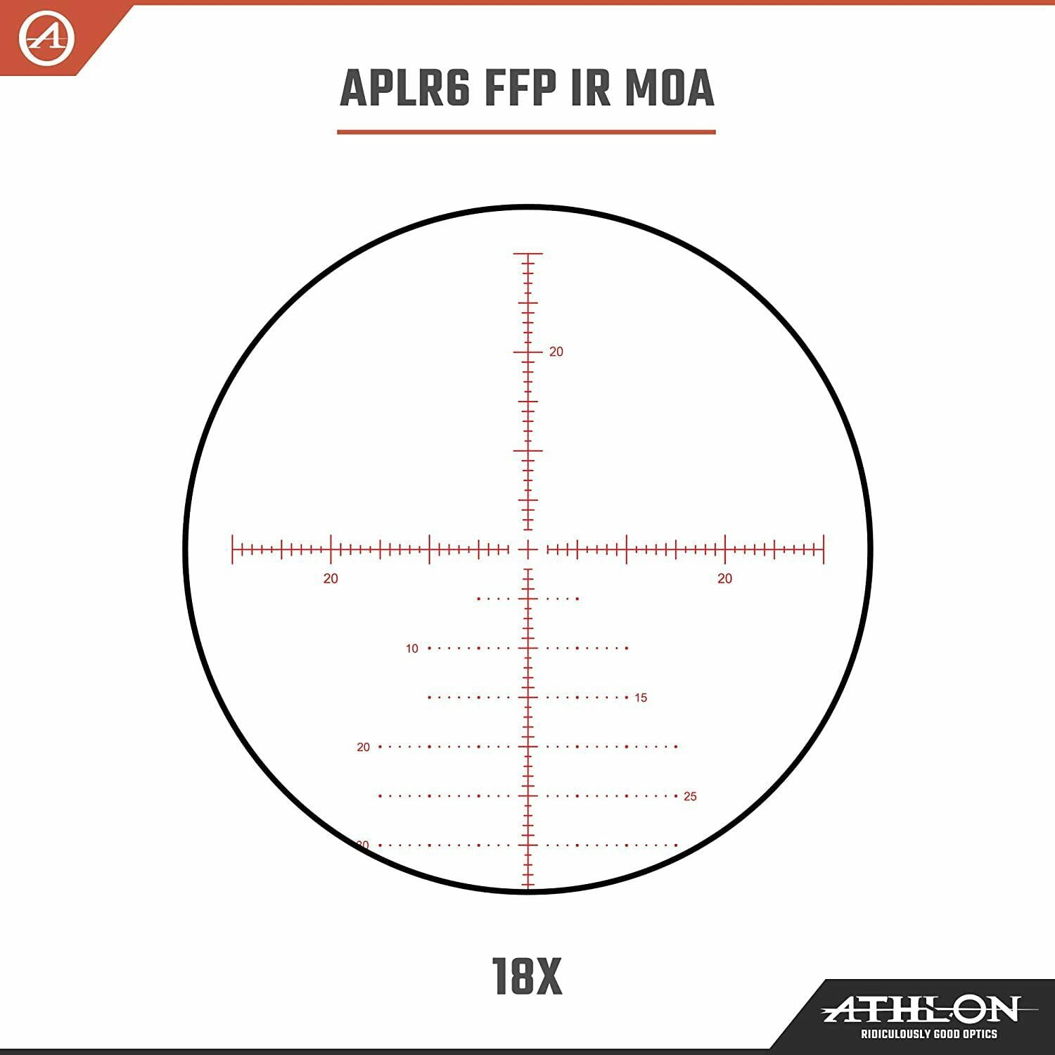 Athlon Optics Ares ETR 3-18x50 Riflescope APLR6 FFP IR MOA Reticle