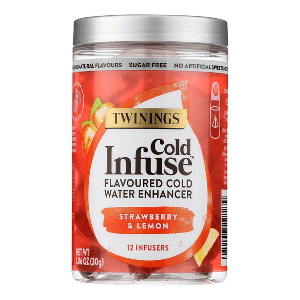 Twining Tea Cold Infuse Strawberry Lemon Water Enhancer, 12 bg [Pack of