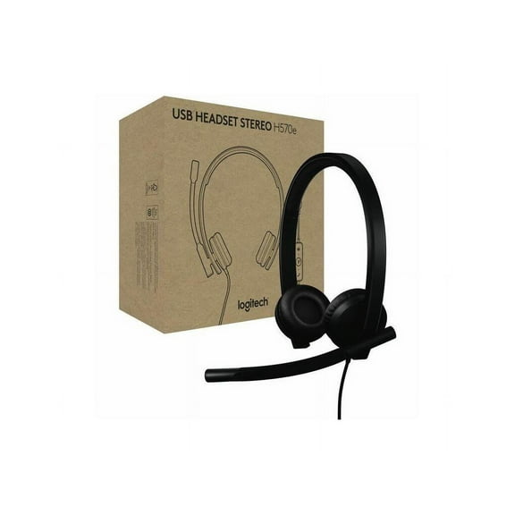 Logitech H570e USB Binaural Headset w/ Microphoen and Inline Controlls