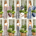 thumbnail image 7 of APEXFWDT Women's Print Stretch Bell Bottom Pants Flare Yoga Leggings High Waisted Boho Palazzo Wide Leg Pants Trousers, 7 of 7
