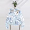 thumbnail image 6 of Starfish Seashell Tablecloth, Blue Coastal Nautical Tropical Summer Beach Theme Vintage Table Cloth for Home Kitchen Dining Patio Outdoor Picnic Party, Rectangle60x84, 6 of 6