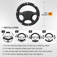 thumbnail image 3 of XMXT Cartoon Soldier White Horse Steering Wheel Cover, Elastic Non-Slip Universal Fit Car Decor Accessories Protector for Auto SUV Trucks, 3 of 8