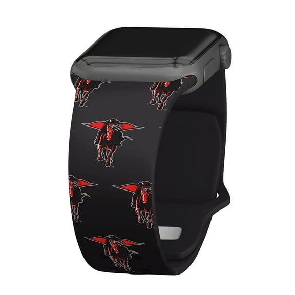 Texas HD Repeating Logo Unisex Watch Band for Apple Watch, 42/44/45/49mm(46mm Series 10) Long by Affinity Bands