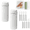 White, variant on 2026 New 4 in 1 Travel Dispenser Bottle, Refillable Leak Proof Travel Bottles for Toiletries, Portable Travel Containers Cream Transparent with Scale and Label for Shampoo Lotion Conditioner(Green,1)