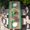Green Brown, variant on Saint Patrick's Day Table Cloths for 8 Foot Rectangle Tables, Luck Leaves Car Brown Wooden Plaid Patio Waterproof Elastic Fitted Tablecloths, Washable Rectangular Table Cover for Camping